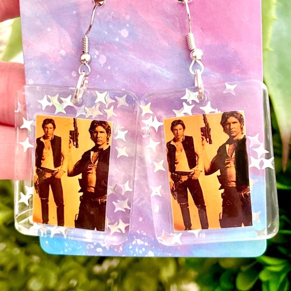 Han Solo Acrylic Dangle Earrings